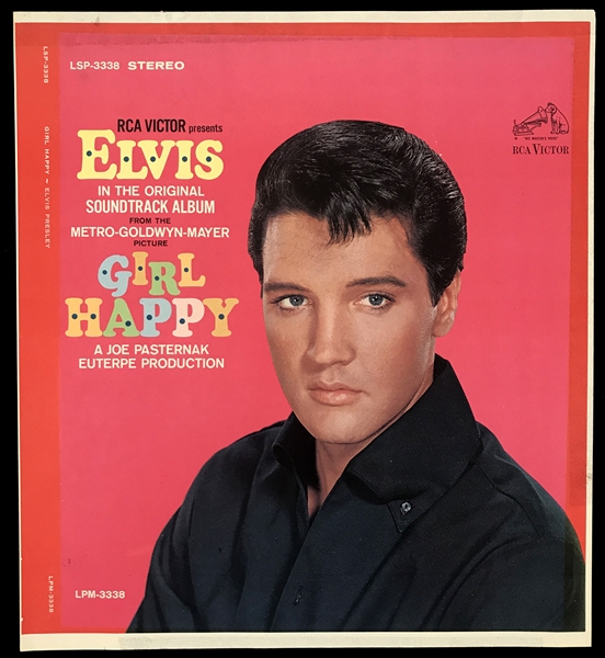1965 Uncut Cover Press Sheet of Elvis Presleys Soundtrack LP <em>Girl Happy</em>