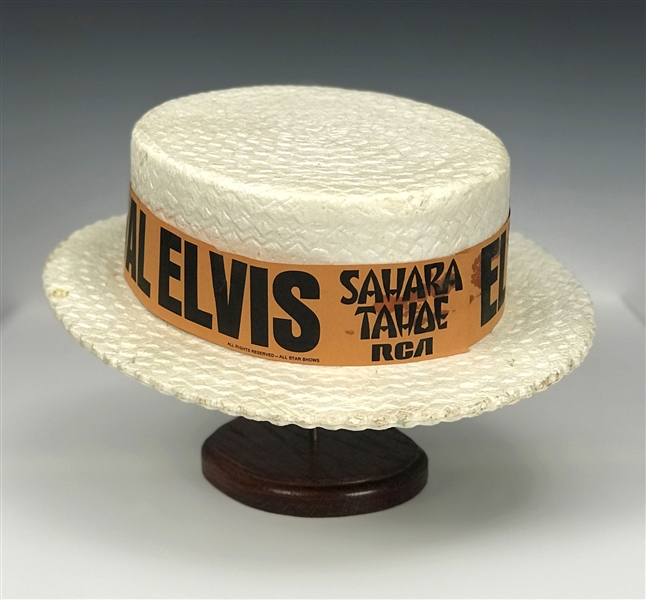 Early 1970s “Elvis Summer Festival / Sahara Tahoe” Styrofoam “Straw” Hat – Very Rare Example