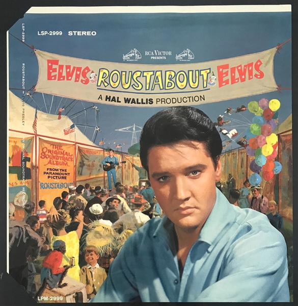 1964 Uncut Sheet of the Cover of Elvis Presleys Soundtrack LP <em>Roustabout</em>