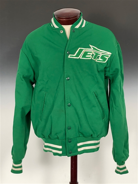 Early 1980s Joe Namath New York Jets Team Sideline Jacket Given by Namath to Frank Sinatra 