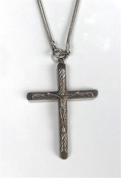 Elvis Presley Owned Silver Crucifix Necklace - Gifted to His Cousin Patsy Presley