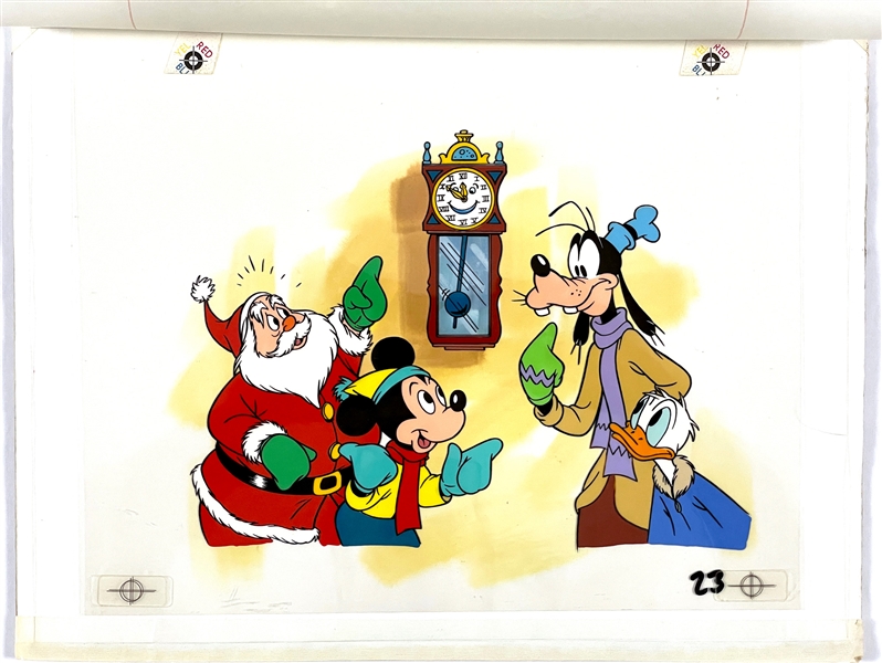 Disney Original Artwork for Childrens Book with Mickey Mouse, Goofy and Donald Duck