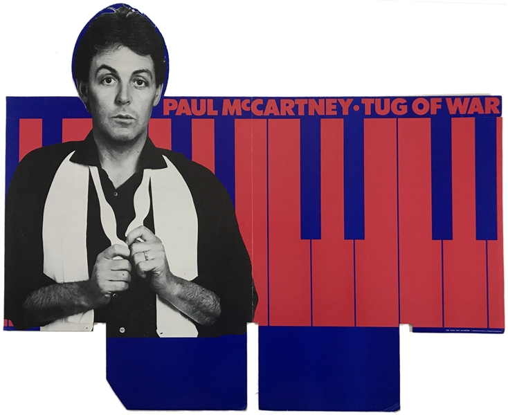 Columbia Records Oversized Double-Sided Record Store Display for Paul McCartneys 1982 LP <em>Tug of War</em> 