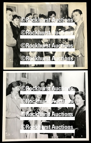 Trio of Elvis Presley News Service Photos at Graceland with Skaters of “Holiday on Ice” Show - March14, 1960