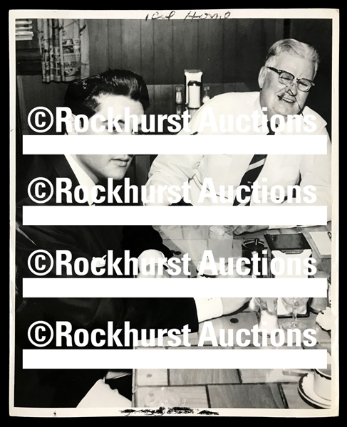 Elvis Presley News Service Photo with Memphis Chief of Detectives April 1963