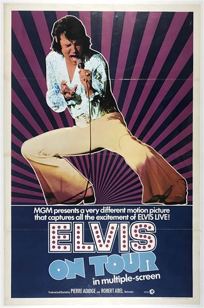 1972 <em>Elvis on Tour</em> One Sheet Movie Poster – Starring Elvis Presley - International Style