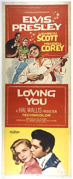 1957 <em>Loving You</em> Insert Movie Poster - Starring Elvis Presley