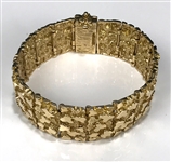 Elvis Presley Stage-Worn 14K Gold Nugget Bracelet Gifted to his Uncle Earl Pritchett – Former Jimmy Velvet Collection