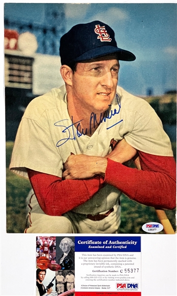 Stan Musial Autograph Collection of 8 Pieces – Including 1940s Photo, <em>SPORT</em> Magazine Pages and Cards