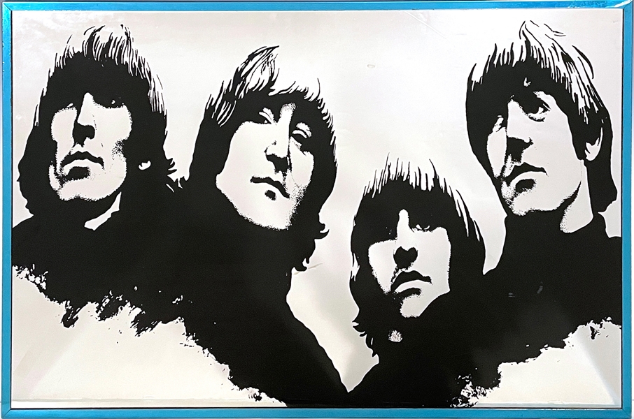 1970s Capitol Records Beatles <em>Rubber Soul</em> Promotional Mirror - Celebrating 10 Years of The Beatles in America