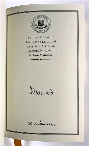 Nelson Mandella Signed Easton Press Edition of <em>Long Walk to Freedom</em> and Original 1994 South African Presidential Ballot