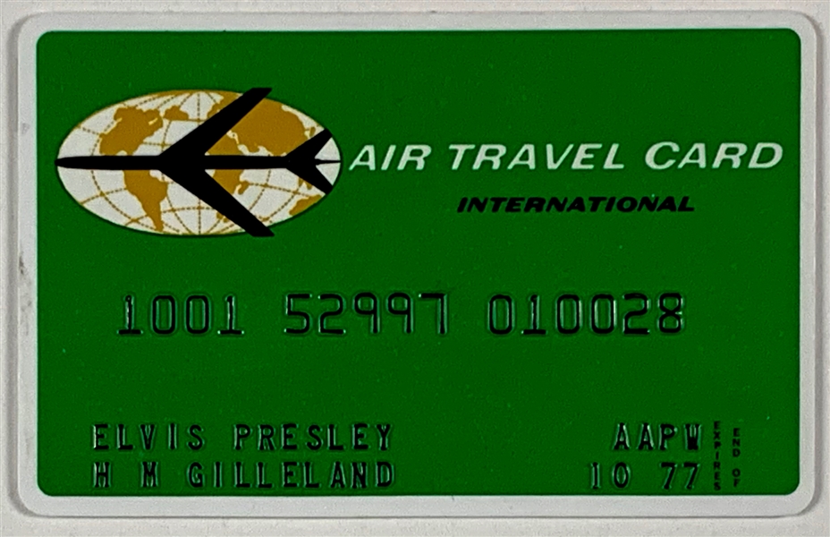Elvis Presley “Air Travel" Credit Card Given to His Hairdresser Homer “Gil” Gilleland – From the 1999 Graceland Archives Auction