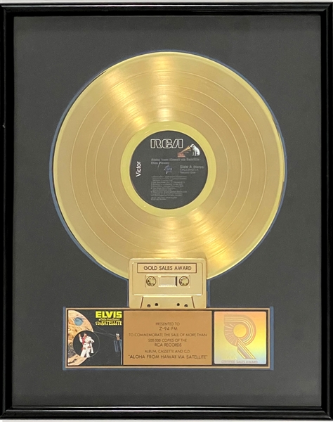 RIAA Gold Record Award for Elvis Presley’s 1973 Soundtrack LP <em>Aloha from Hawaii</em>