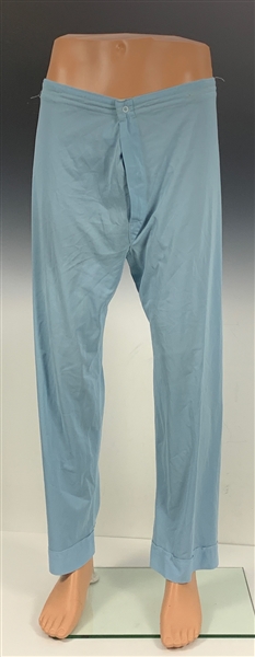 Elvis Presley Owned Light Blue Pajama Bottoms – Gifted to Ed Hill of the Stamps Quartette – Former Mike Moon Collection