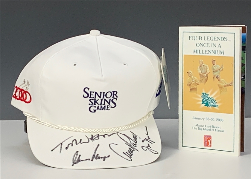 2000 “Senior Skins Game” Hat Signed by Arnold Palmer, Jack Nicklaus, Tom Watson and Gary Player
