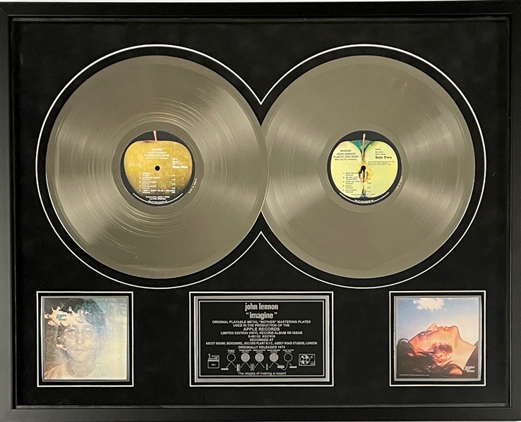 Original Metal “Mother” Mastering Plates for John Lennons LP <em>Imagine</em> - From the 2008 Limited Edition Vinyl Record Release