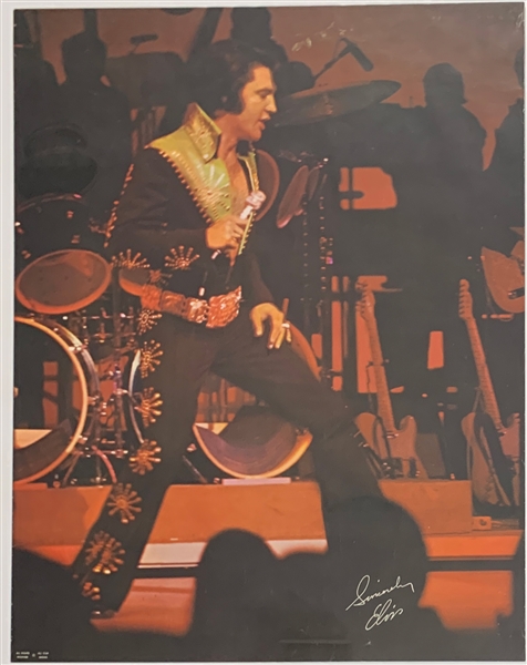 1971/1972 Elvis Presley Promotional Poster - “Sincerely Elvis” in His “Cisco Kid” Jumpsuit -  All Star Shows 