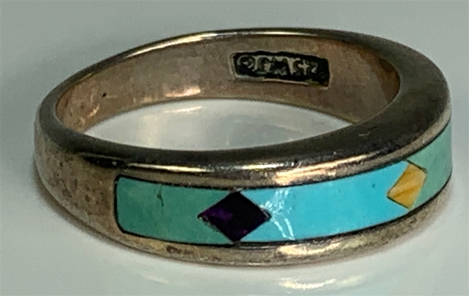 Elvis Presley Owned Sterling Silver and Turqoise Ring – Gifted to His Cousin Patsy Presley
