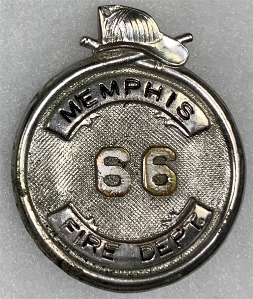Elvis Presley Owned “Memphis Fire Dept.” Badge – Gifted to His Cousin Patsy Presley