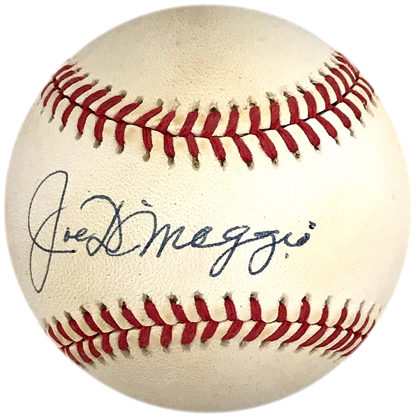 Joe DiMaggio Single Signed Baseball and Walter Winchell Cut Signature Presented with Photo of the Two Together