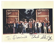 Neil Young Signed 1991 <em>Ragged Glory</em> Concert Tour Photo (Beckett Certified) Plus Crew T-Shirt, Crew Baseball Cap, Concert T-Shirts (3), Banners (2), Patch and Medallion Necklace (10 items)