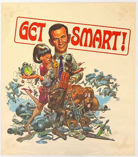 1966 <em>Get Smart</em> TV Show NBC Promotional Poster – with Jack Davis Artwork – Ordered from 1966 Ad in <em>TV Guide</em>