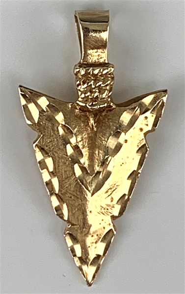 Elvis Presley Owned 14K Gold Indian Arrowhead Necklace Pendant Given to His Cousin Patsy Presley