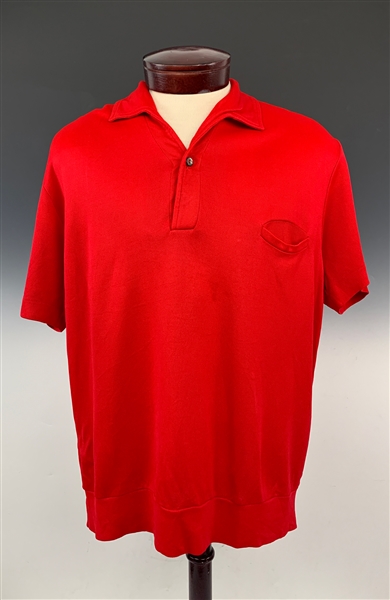 1970s Elvis Presley Owned Red “Sportsman” Brand Short Sleeve Shirt