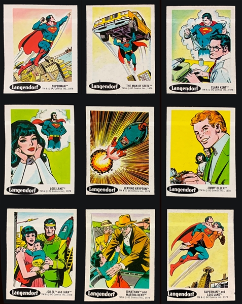 1978 Landendorf Bread DC Comics Super Heroes Stickers Complete Set (30)