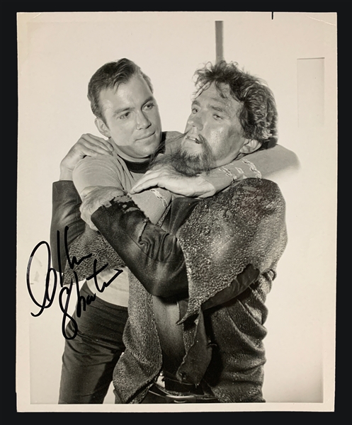 William Shatner Signed VINTAGE 1967 NBC-Issued News Service Photo with John Drew Barrymore as “Lazarus”