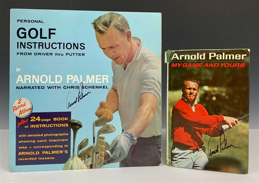 1960s Arnold Palmer Signed <em>Golf Instructions</em> Record Album and Copy of Book <em>My Game and Yours</em> (BAS)