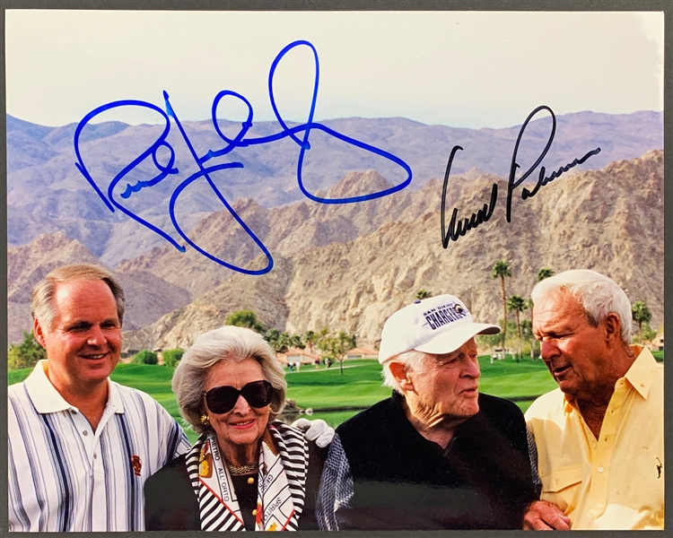 Rush Limbaugh and Arnold Palmer Signed 8 x 10 Photo (BAS)