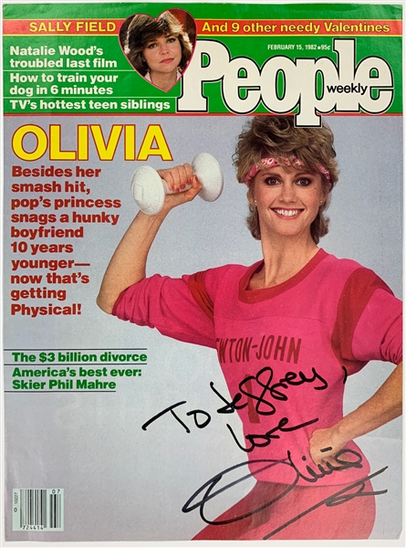 Olivia Newton John Signed <em>People</em> Magazine Cover (BAS)