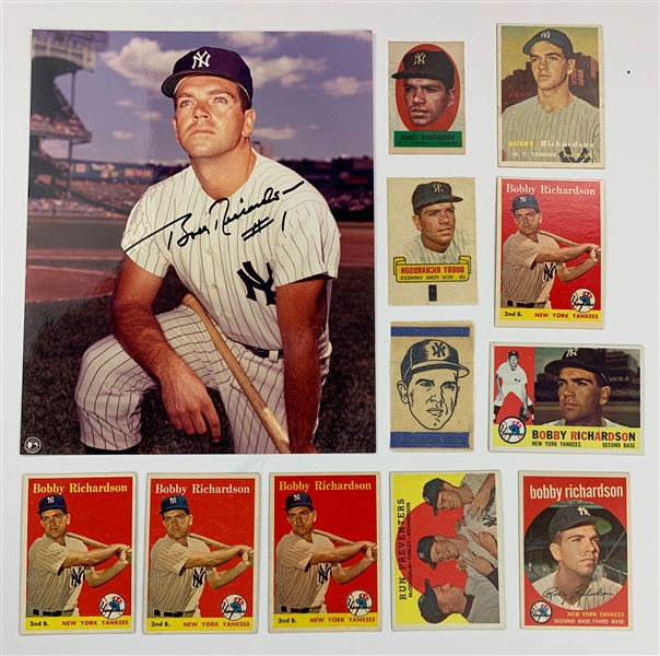Bobby Richardson Baseball Card Collection Plus 8 x 10 Signed Photo (31 items) (BAS)