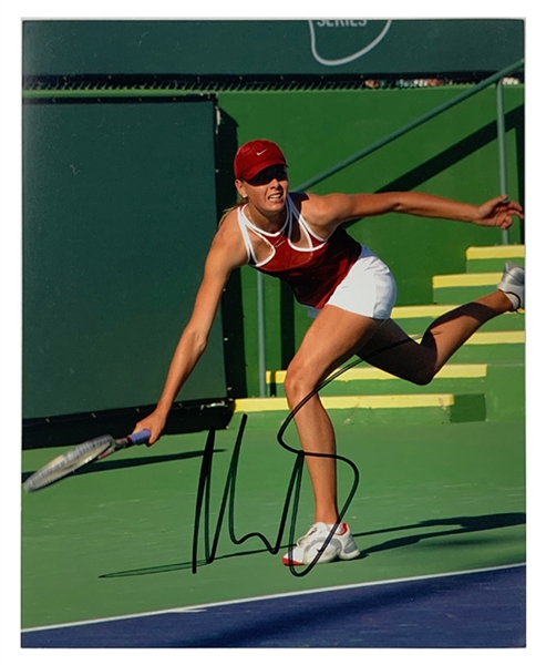 Maria Sharapova Signed 8 x 10 Photo – Great Action Shot! 5-Time Tennis Grand Slam Winner (BAS)