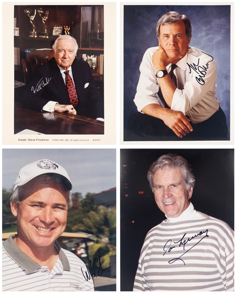 News Anchors, Talk Show, and Game Hosts Signed Photo Collection of 17 (BAS) Incl. Walter Cronkite, Bill O-Reilly, Tom Brokaw and Others