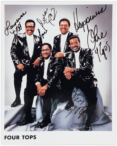 Four Tops Signed 8 x 10 Photo Signed by All Four Members – Levi Stubbs, Obie Benson, Duke Fakir and Lawrence Payton (BAS)