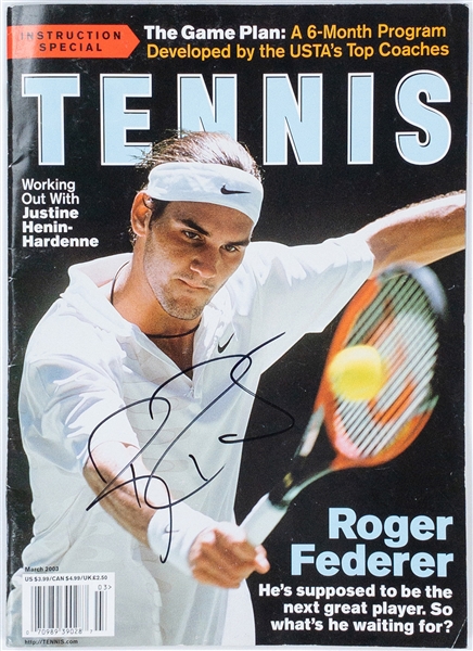 Roger Federer Signed <em>Tennis</em> Magazine (BAS)
