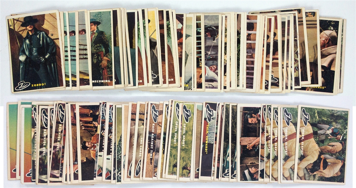 1958 Topps <em>Zorro</em> Hoard of 199 cards with a 75-Card Near Set