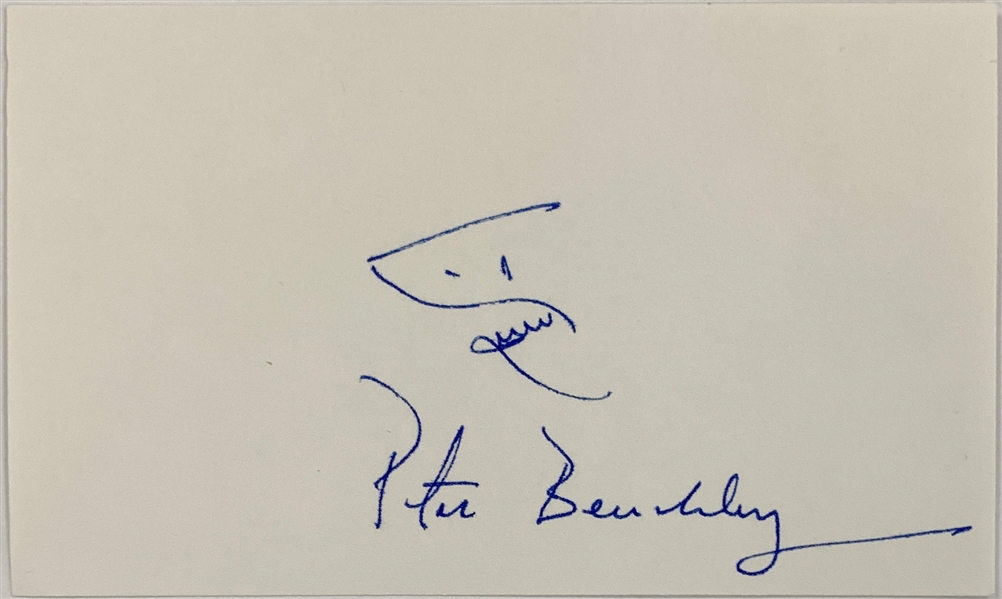 Peter Benchley (Author/Screenwriter of <em>Jaws</em>) Signed Drawing of Great White Shark! (BAS)