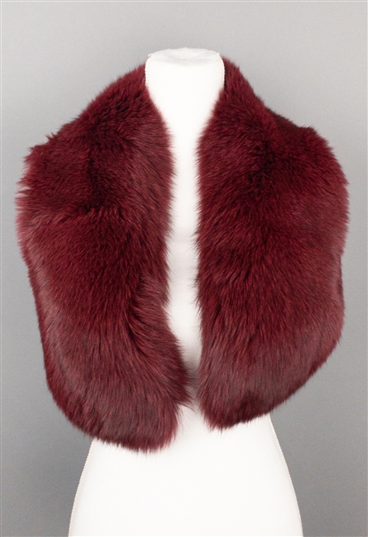 Cher Owned and Worn Stunning Fox Fur Collar Scarf – with Photo of Cher Wearing It!