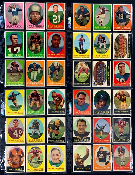 1958 Topps Football Partial Set (89/132) Plus Duplicates (60)