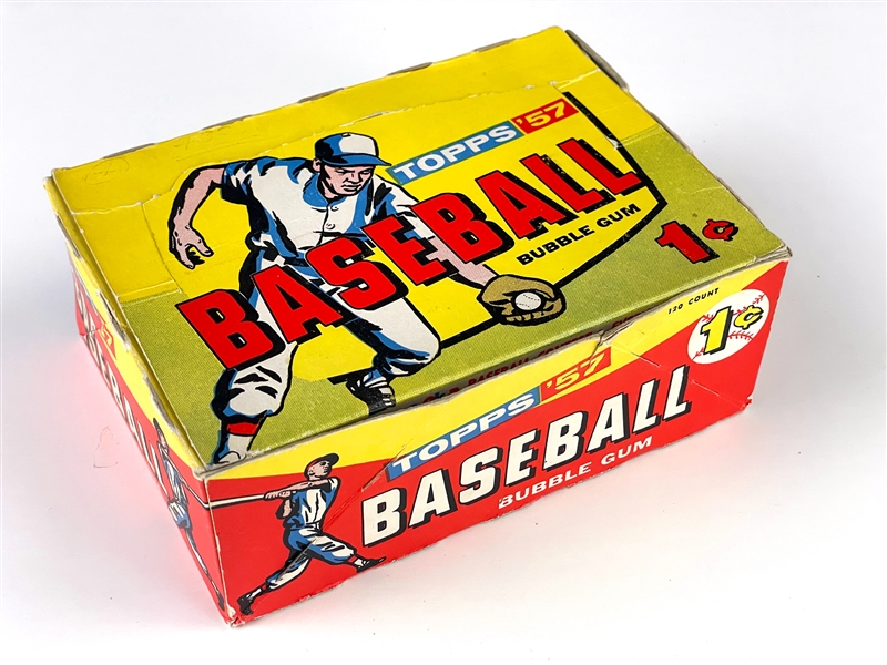 1957 Topps Baseball 1-Cent Display Box - Dated