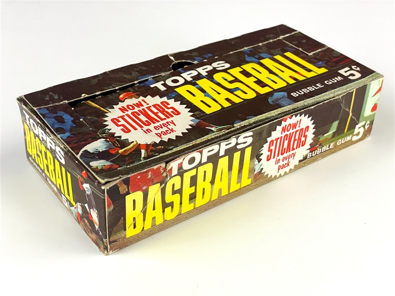 1963 Topps Baseball 5-Cent Display Box - "NOW! Stickers" Variation