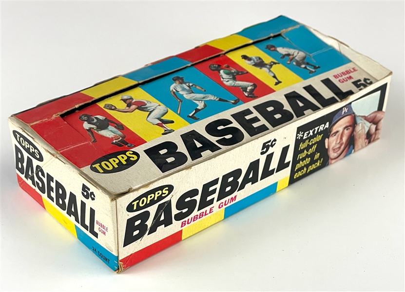 1966 Topps Baseball 5-Cent Display Box - "EXTRA! Rub-Off" Variation 