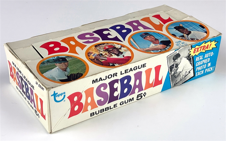 1969 Topps Baseball 5-Cent Display Box - "EXTRA! Real Autographed Photo" Variation 