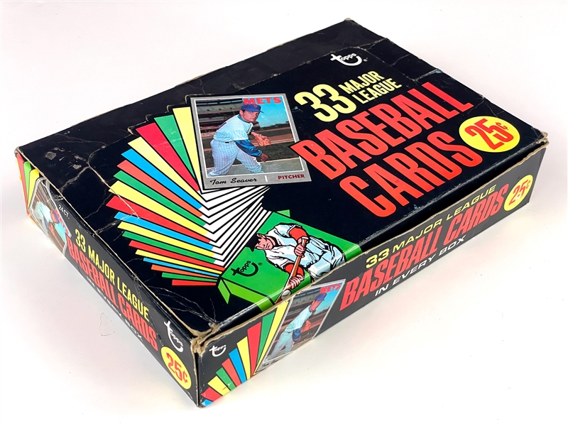 1970 Topps Baseball 25-Cent Cello Display Box with all 24 Empty Cello Pack Boxes inside!