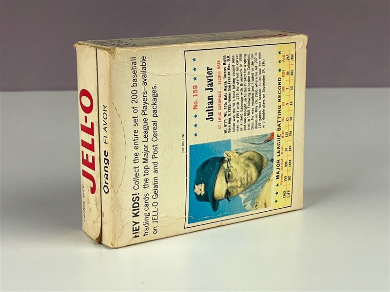 1963 Jello #159 Julian Javier Full 6-Ounce Box