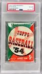 1954 Topps Baseball Unopened 5-Cent Pack - Dated Variation - PSA EX-MT 6