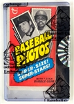 1974 Topps Baseball Unopened Deckle Super-Size Photos Pack  - BBCE Encapsulated